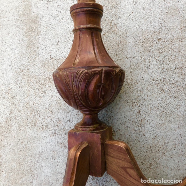 Antig&uuml;edades: DOS ENORMES PIES DE MESA EN MADERA NOBLE - Foto 3