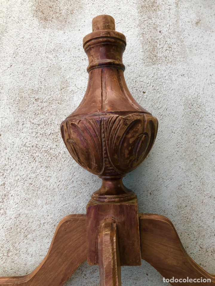 Antig&uuml;edades: DOS ENORMES PIES DE MESA EN MADERA NOBLE - Foto 5