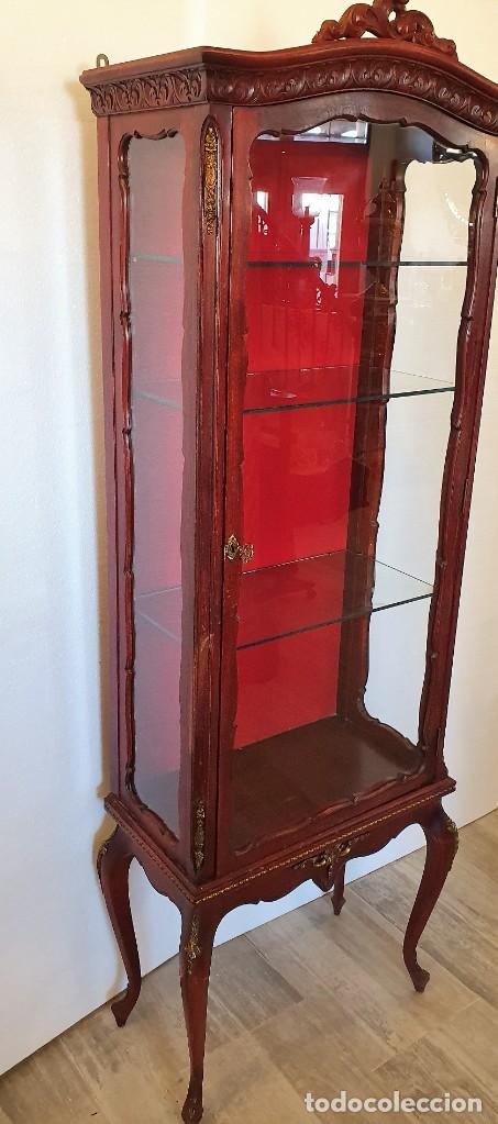 Antig&uuml;edades: VITRINA LUIS XV CAOBA - Foto 2