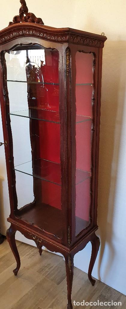 Antig&uuml;edades: VITRINA LUIS XV CAOBA - Foto 3