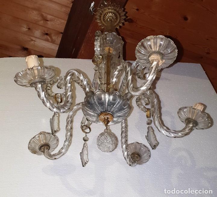 Antig&uuml;edades: ANTIGUA LAMPARA DE CRISTAL - Foto 2