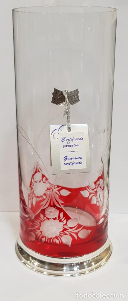 Antig&uuml;edades: Jarr&oacute;n de cristal y plata - Foto 2