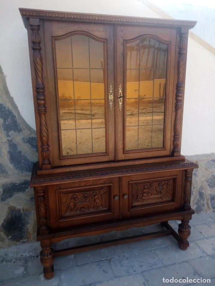 vitrina de pared en madera y resina - Compra venta en todocoleccion