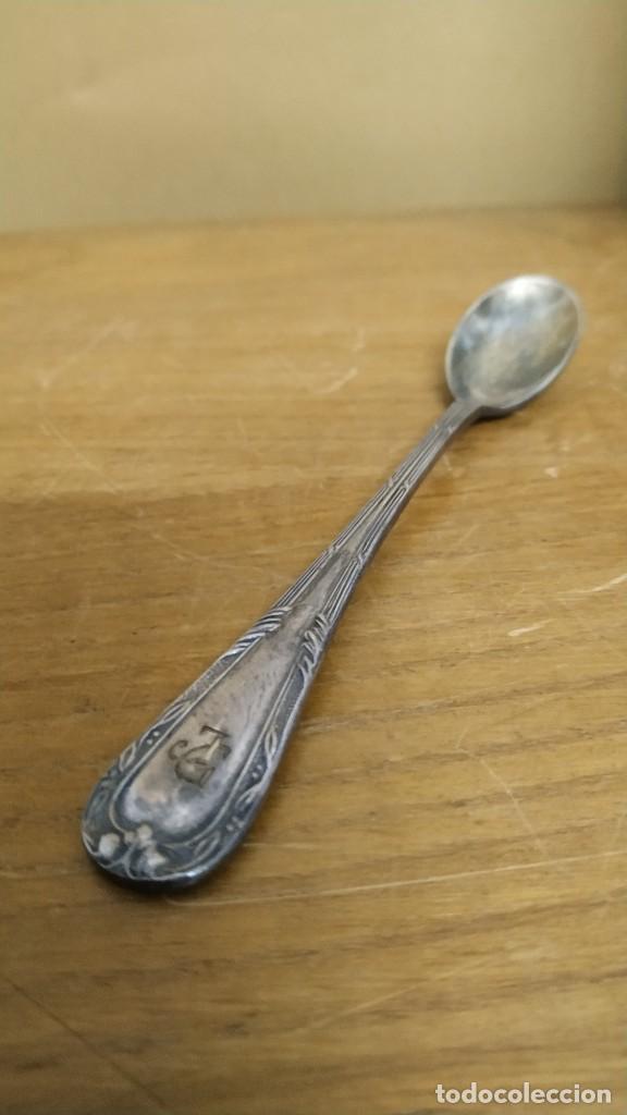 Antig&uuml;edades: Conjunto huevera, platito y cuchara de la primera comuni&oacute;n - Foto 4