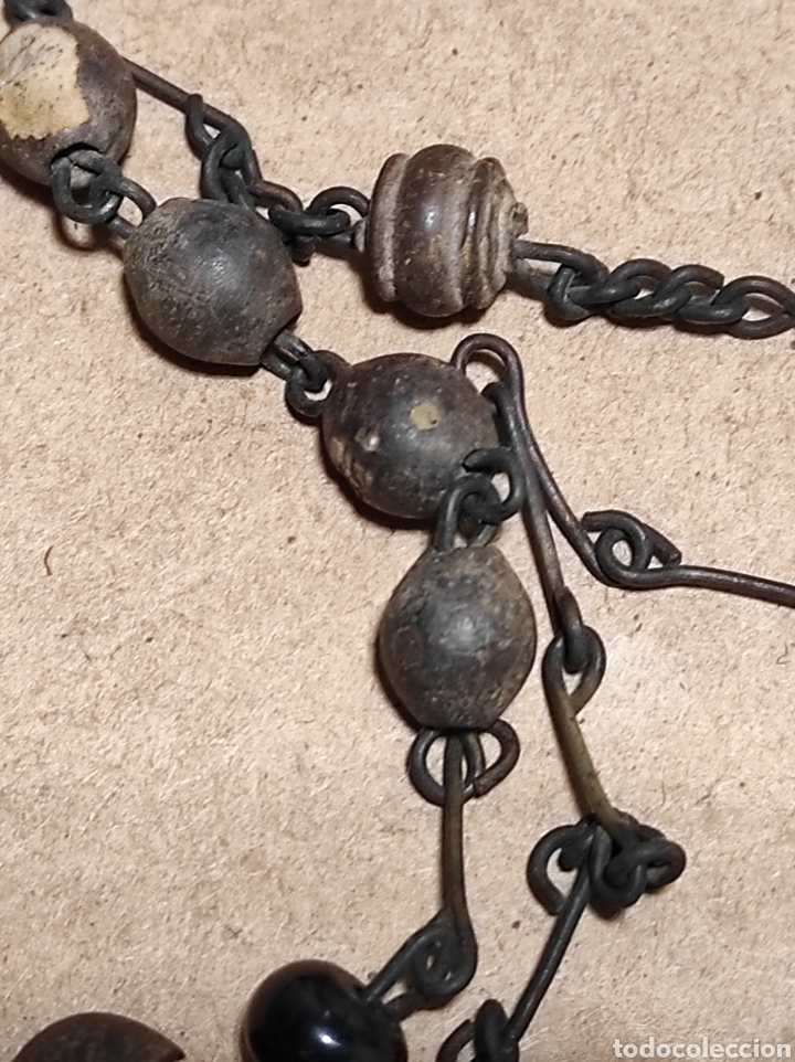 Antig&uuml;edades: Rosario muy antiguo en bronce - Foto 6