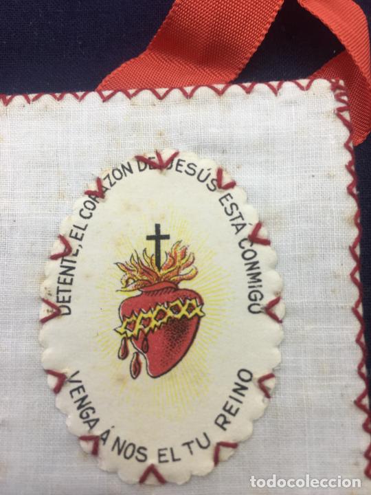 Antig&uuml;edades: ESCAPULARIO DE SAGRADO CORAZON DE JESUS - 5,50 X 7 CMS. - Foto 3