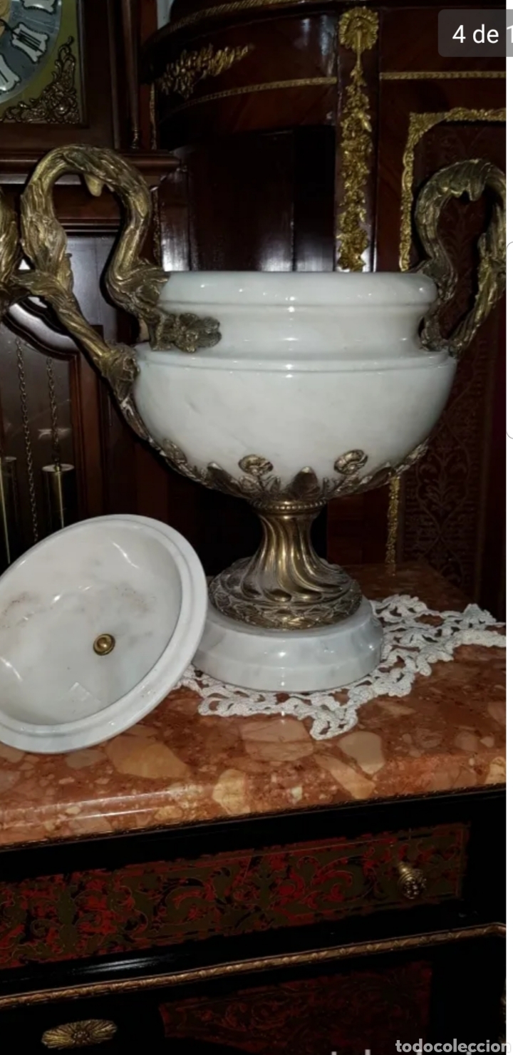 Antig&uuml;edades: Jarr&oacute;n de m&aacute;rmol y bronce - Foto 7