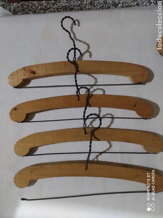 Antig&uuml;edades: LOTE PERCHAS DE MADERA ANTIGUAS - Foto 3