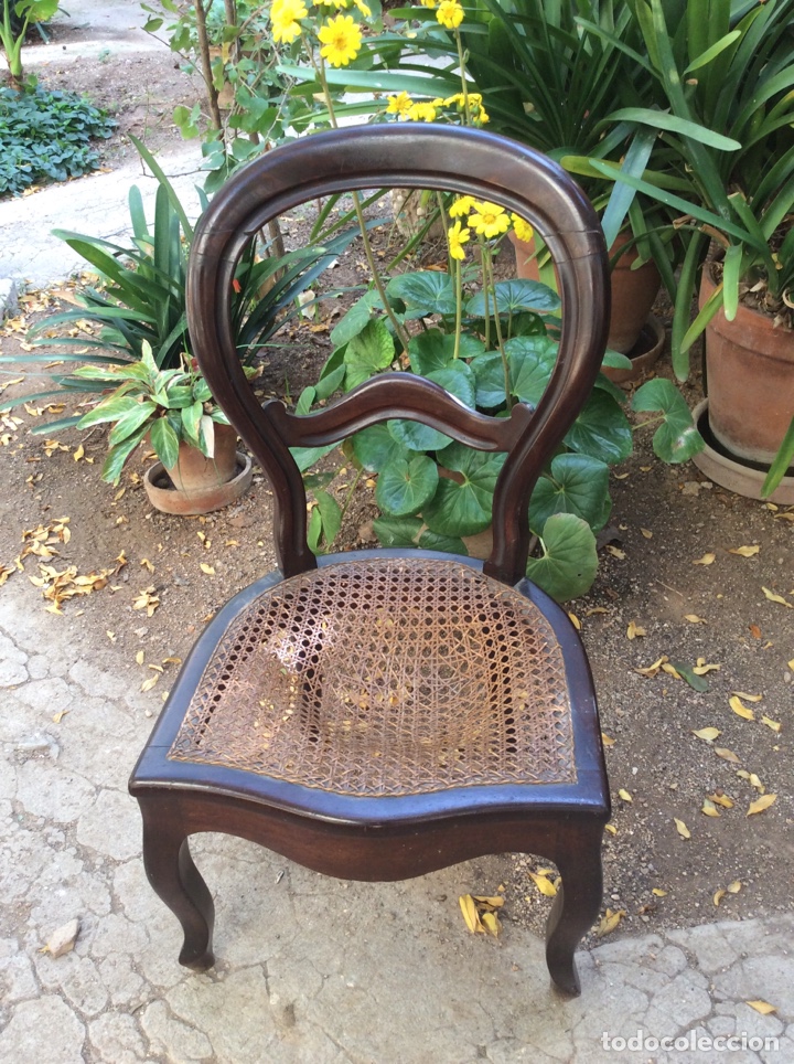 Antig&uuml;edades: Silla bajita 35 cm - Foto 1