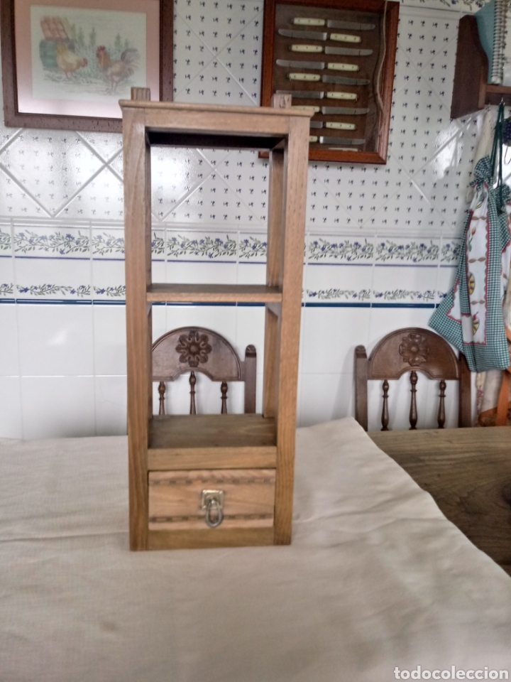 Antig&uuml;edades: Especiero rustico de casta&ntilde;o - Foto 1