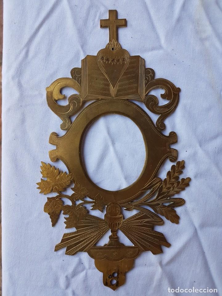 Antig&uuml;edades: Antiguo marco de bronce dorado al mercurio - Foto 1