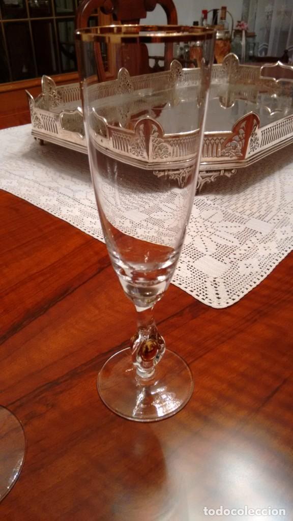 Antig&uuml;edades: Juego de copas de cristal de Murano. A estrenar. - Foto 1
