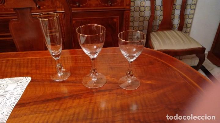 Antig&uuml;edades: Juego de copas de cristal de Murano. A estrenar. - Foto 2