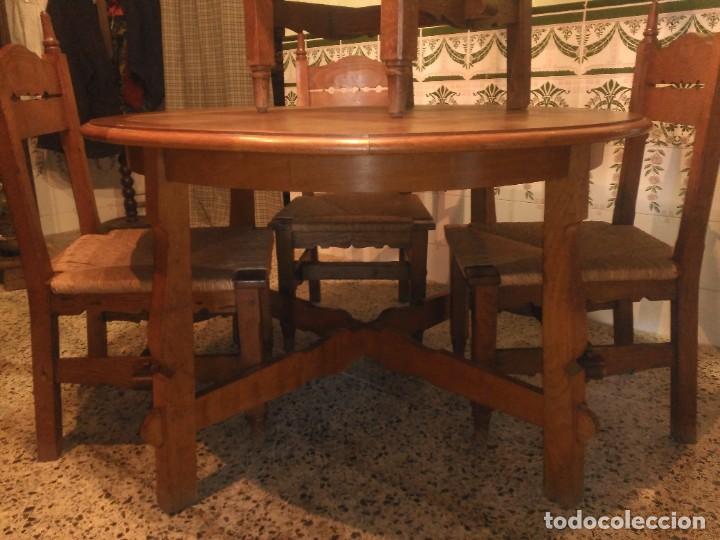Antig&uuml;edades: Mesa y sillas de roble - Foto 4