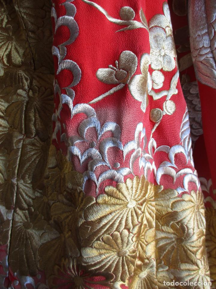 Antigüedades: Kimono Japones seda bordado (Uchikake) - Foto 8 - 224778503
