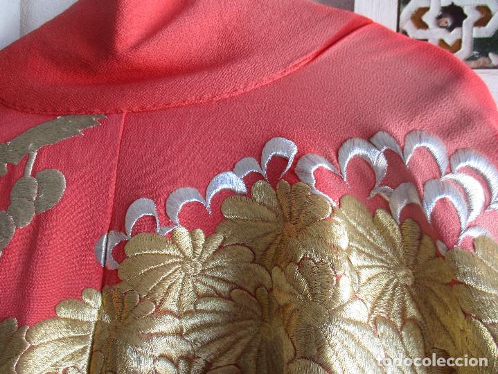 Antigüedades: Kimono Japones seda bordado (Uchikake) - Foto 10 - 224778503