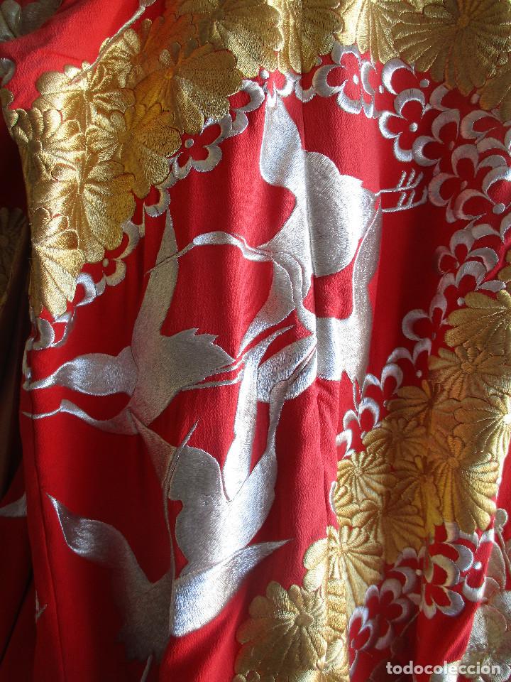 Antigüedades: Kimono Japones seda bordado (Uchikake) - Foto 13 - 224778503