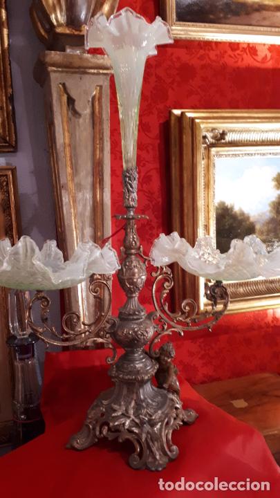 Antig&uuml;edades: Centro de cristal y Calamina. Siglo XIX. - Foto 14
