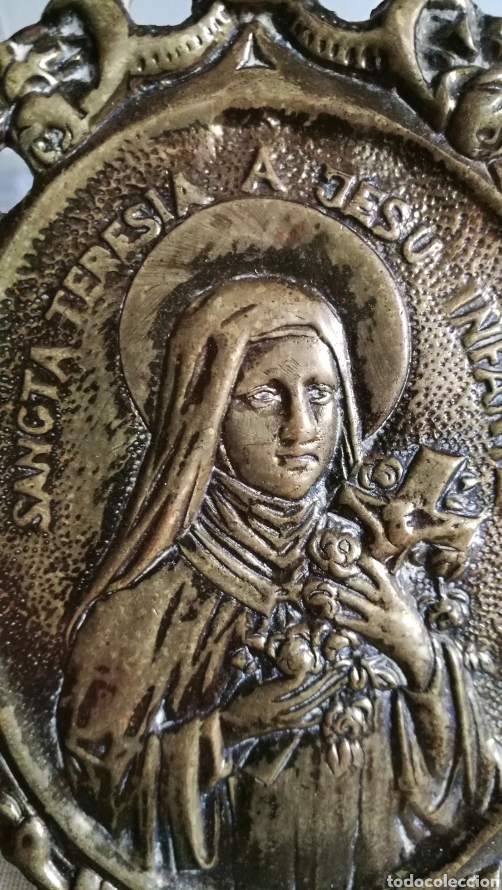 Antig&uuml;edades: ANTIGUA PLACA BRONCE XON GRABADO - Foto 2