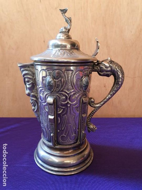 Antig&uuml;edades: JARRA-TANKARD EN ALPACA - Foto 1