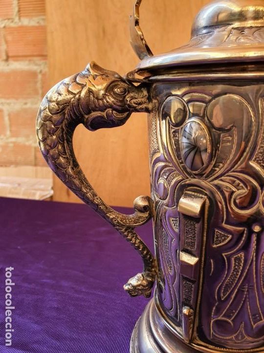 Antig&uuml;edades: JARRA-TANKARD EN ALPACA - Foto 5