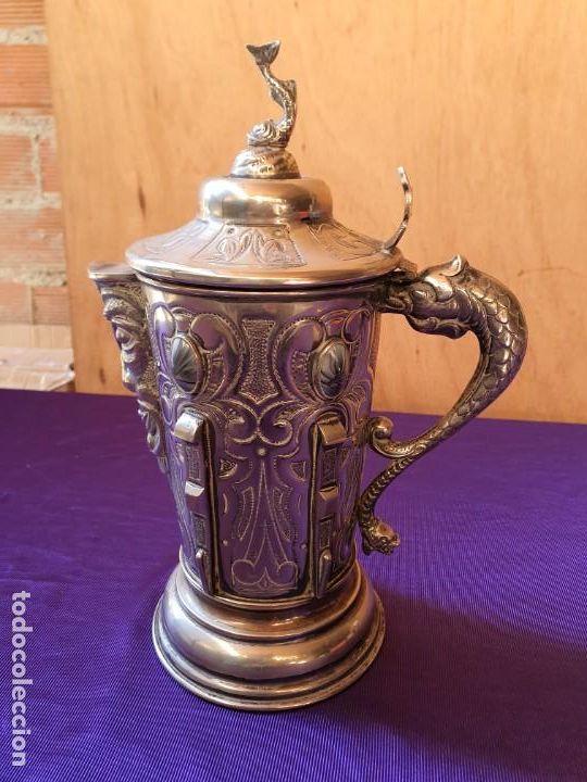Antig&uuml;edades: JARRA-TANKARD EN ALPACA - Foto 6