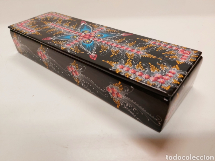 Antig&uuml;edades: Magn&iacute;fica Caja de madera pintada a mano - Foto 2