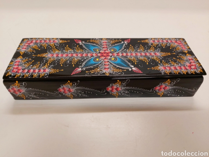 Antig&uuml;edades: Magn&iacute;fica Caja de madera pintada a mano - Foto 1