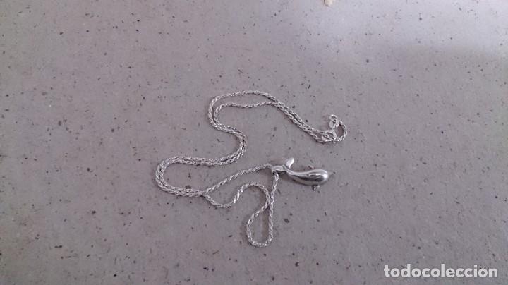 Antig&uuml;edades: COLGANTE DE DELFIN Y CADENA DE 925 plata - Foto 3