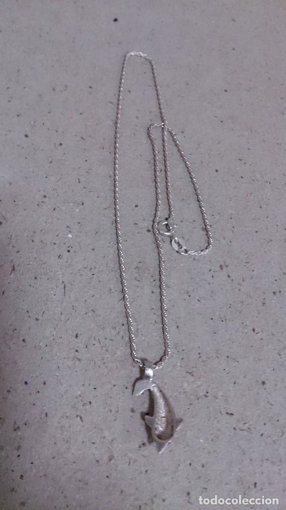 Antig&uuml;edades: COLGANTE DE DELFIN Y CADENA DE 925 plata - Foto 7