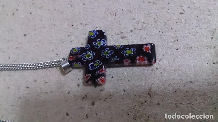 Antig&uuml;edades: Cruz de piedra y cadena de plata 925 - Foto 6