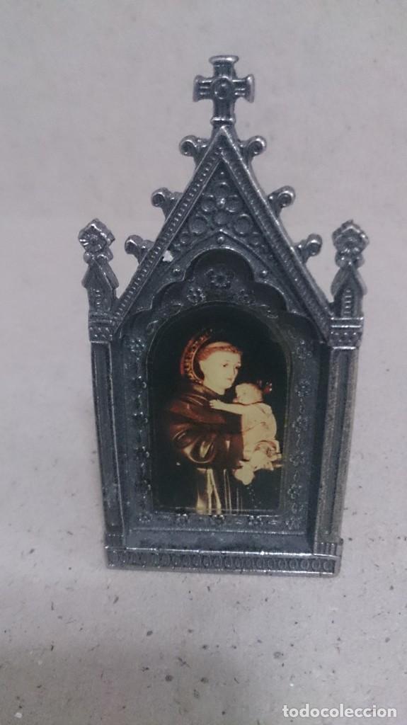 Antig&uuml;edades: Santo con ni&ntilde;o metal - Foto 7