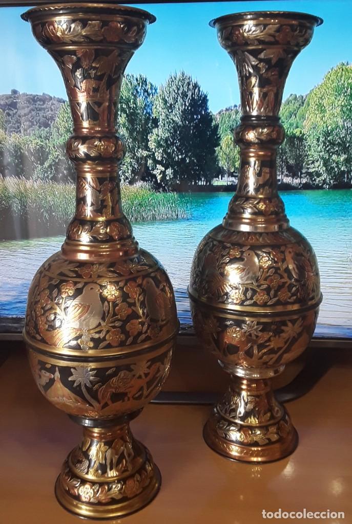 Antig&uuml;edades: Jarrones decorados en cobre - Foto 1