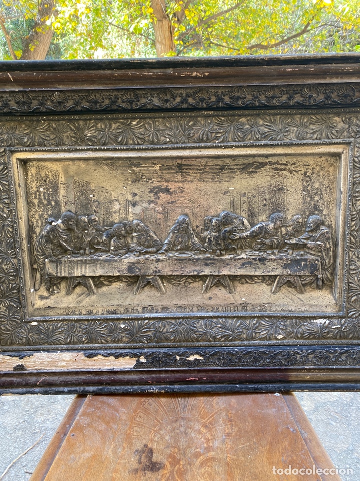 Antig&uuml;edades: Cuadro ultima cena relieve 75x51 - Foto 2
