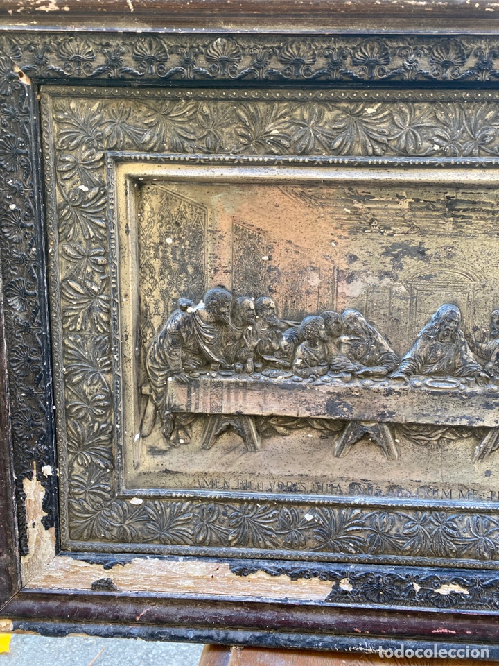 Antig&uuml;edades: Cuadro ultima cena relieve 75x51 - Foto 3