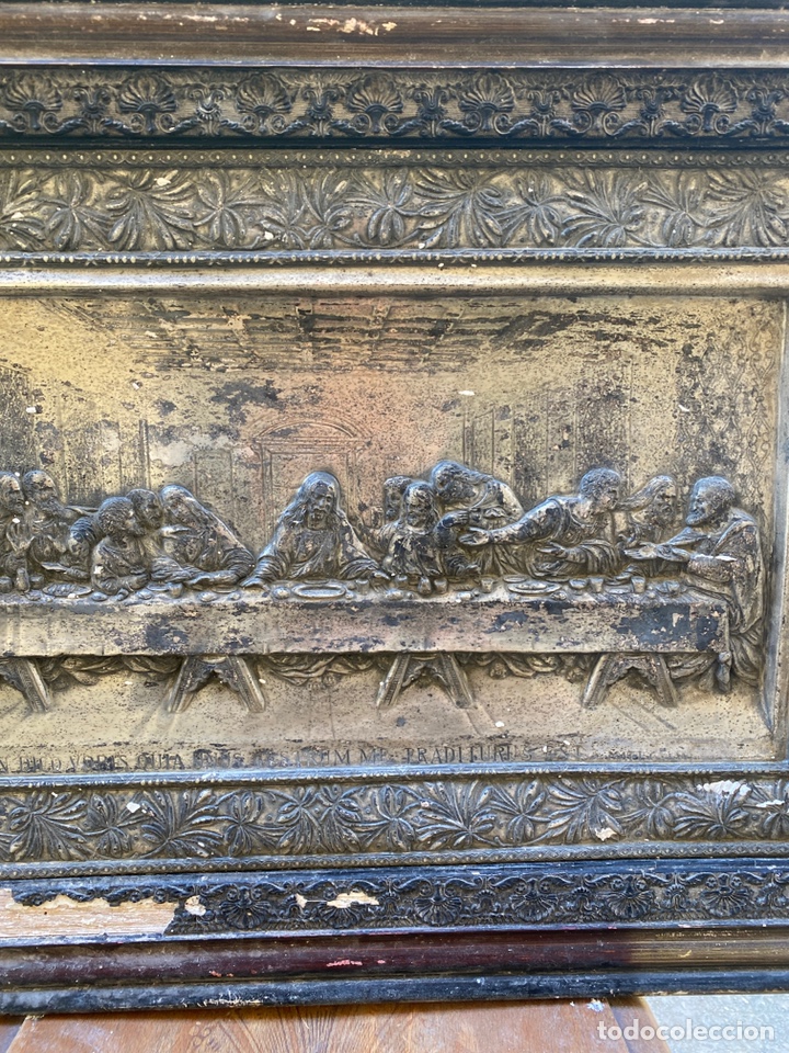 Antig&uuml;edades: Cuadro ultima cena relieve 75x51 - Foto 4