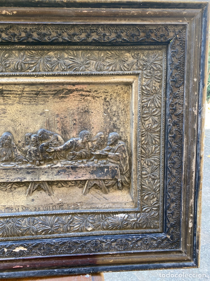 Antig&uuml;edades: Cuadro ultima cena relieve 75x51 - Foto 5