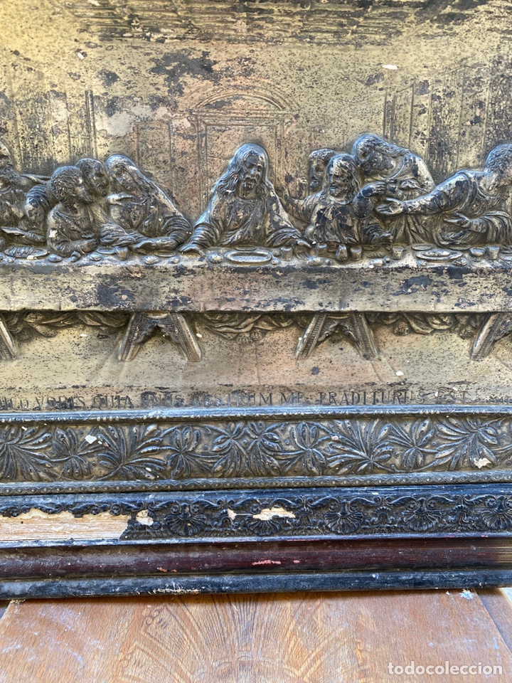 Antig&uuml;edades: Cuadro ultima cena relieve 75x51 - Foto 8