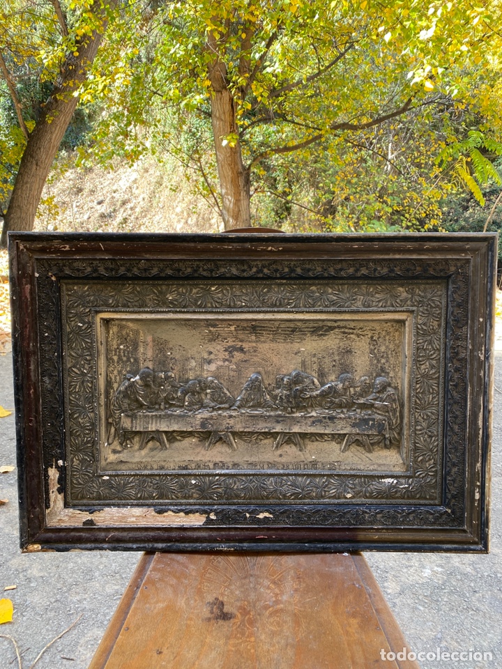 Antig&uuml;edades: Cuadro ultima cena relieve 75x51 - Foto 1