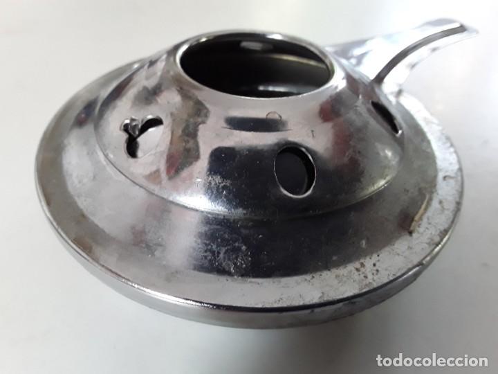 Antig&uuml;edades: Mechero de alcohol de metal plateado - Foto 6