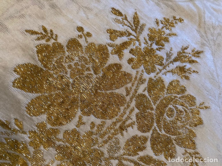 Antig&uuml;edades: Frente de altar en brocado de oro del XIX - Foto 4