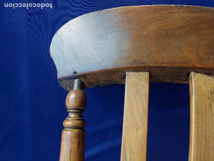 Antig&uuml;edades: Silla de estilo r&uacute;stico de olmo ingl&eacute;s - Spindle, siglo XIX - Foto 13