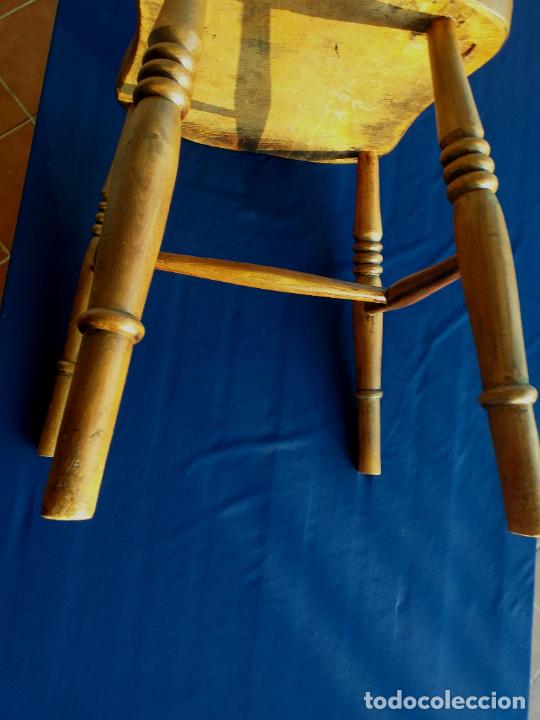 Antig&uuml;edades: Silla de estilo r&uacute;stico de olmo ingl&eacute;s - Spindle, siglo XIX - Foto 16