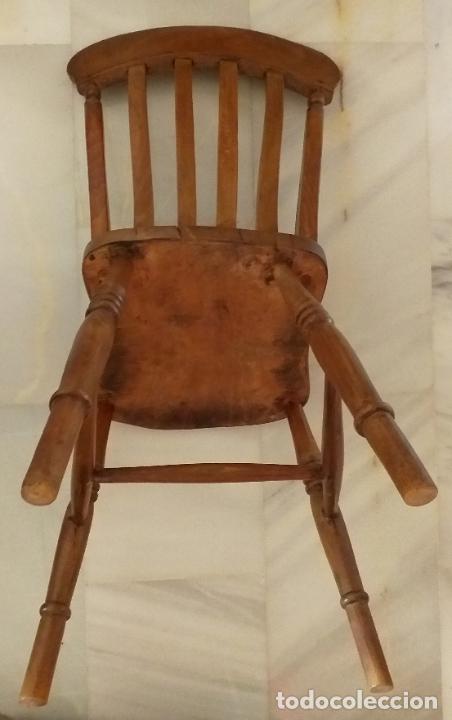 Antig&uuml;edades: Silla de estilo r&uacute;stico de olmo ingl&eacute;s - Spindle, siglo XIX - Foto 19