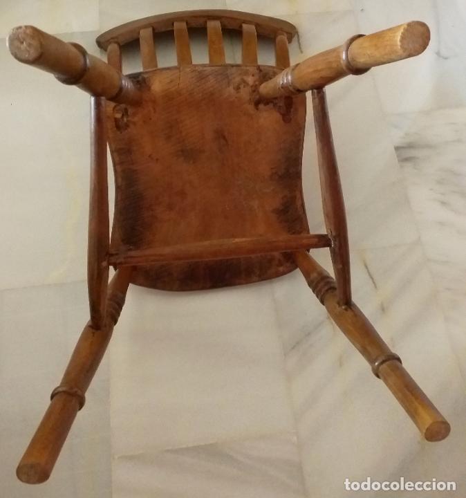 Antig&uuml;edades: Silla de estilo r&uacute;stico de olmo ingl&eacute;s - Spindle, siglo XIX - Foto 20