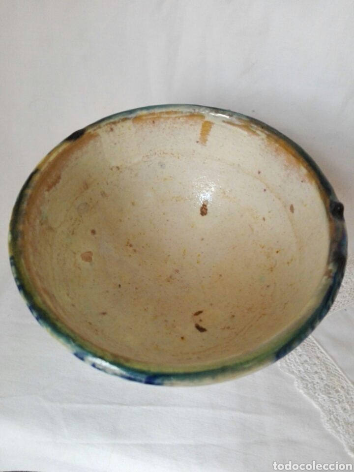 Antigüedades: Muy hermoso cuenco tazon bowl de cerámica andaluza Fajalauza Almeria Nijar - Foto 6 - 225229246