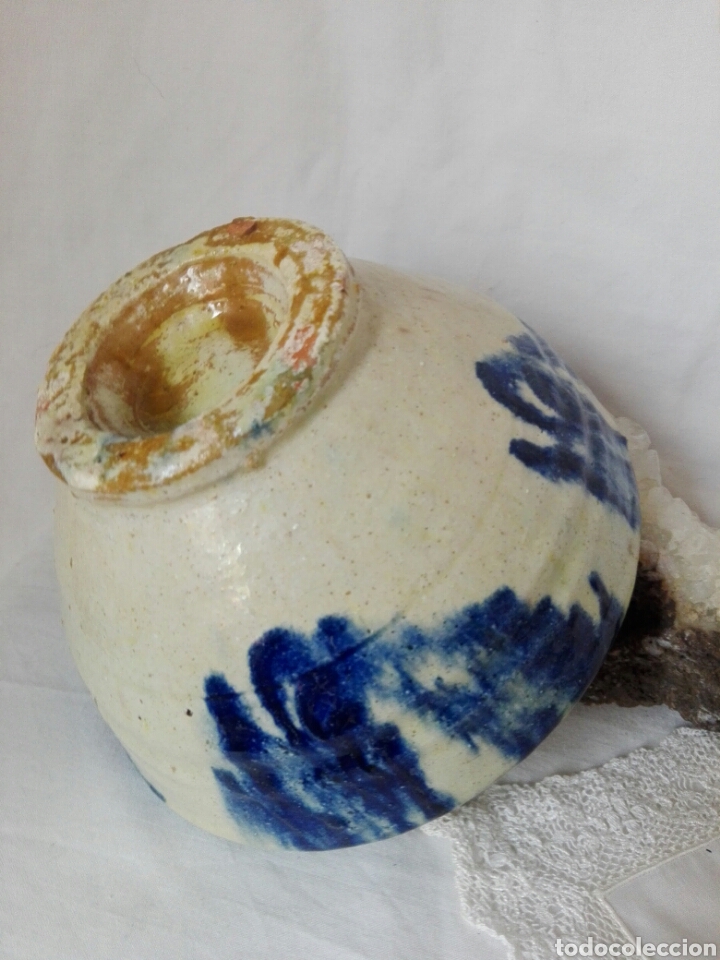 Antigüedades: Muy hermoso cuenco tazon bowl de cerámica andaluza Fajalauza Almeria Nijar - Foto 7 - 225229246