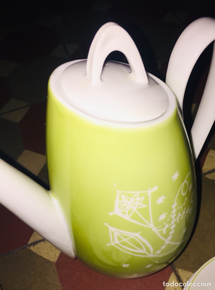 Antig&uuml;edades: Juego Caf&eacute;/T&eacute; Bidasoa Verde - Foto 6