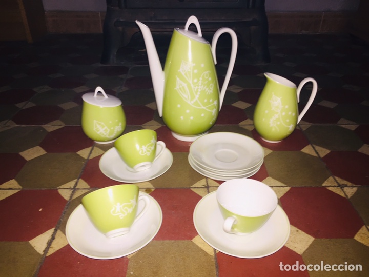 Antig&uuml;edades: Juego Caf&eacute;/T&eacute; Bidasoa Verde - Foto 1