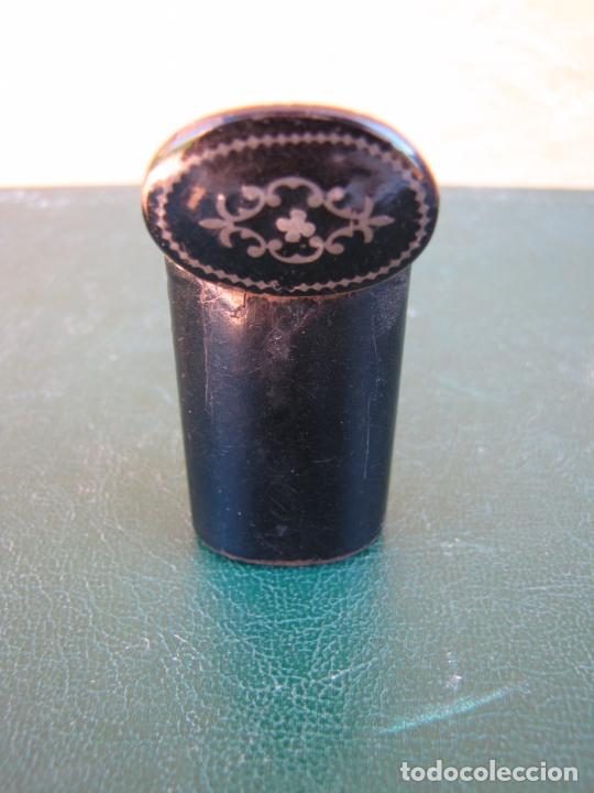 Antig&uuml;edades: 11.- Caja rap&eacute;. Mapel mach&eacute; lacado y nacar - Foto 6